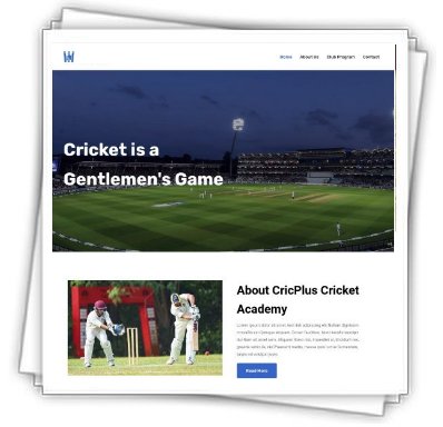 Cricket training Academy Template